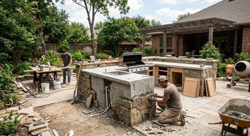 Outdoor Kitchen Construction in Katy, TX